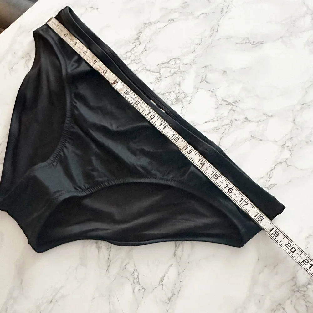J. Crew Black Swim Bikini Bottoms Size XL NEW Style BC114 Recycled Polyester